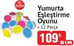 BUBU YUMURTA EŞLEŞTİRME OYUNU 12'Lİ
